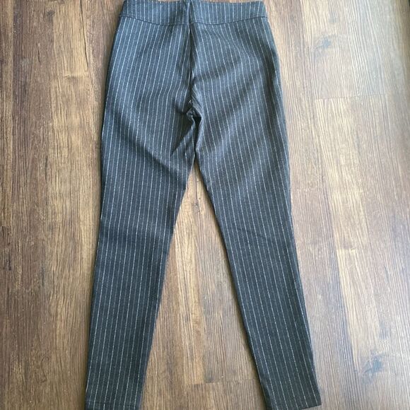 Gap Pin Stripped Professional High Rise Charcoal Leggings Small - Picture 4 of 4